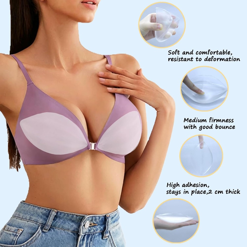 粘着式シリコンブラパッド - 取り外し可能なプッシュアップパ - Silicone Bra Adhesive のレビューと価格