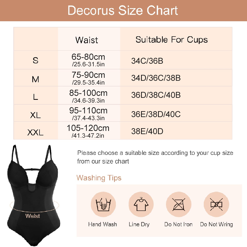 女性用ディープVバックレスシェイプウェアボディスーツ、アンダ - Shapewear Bodysuit Firm のレビューと価格