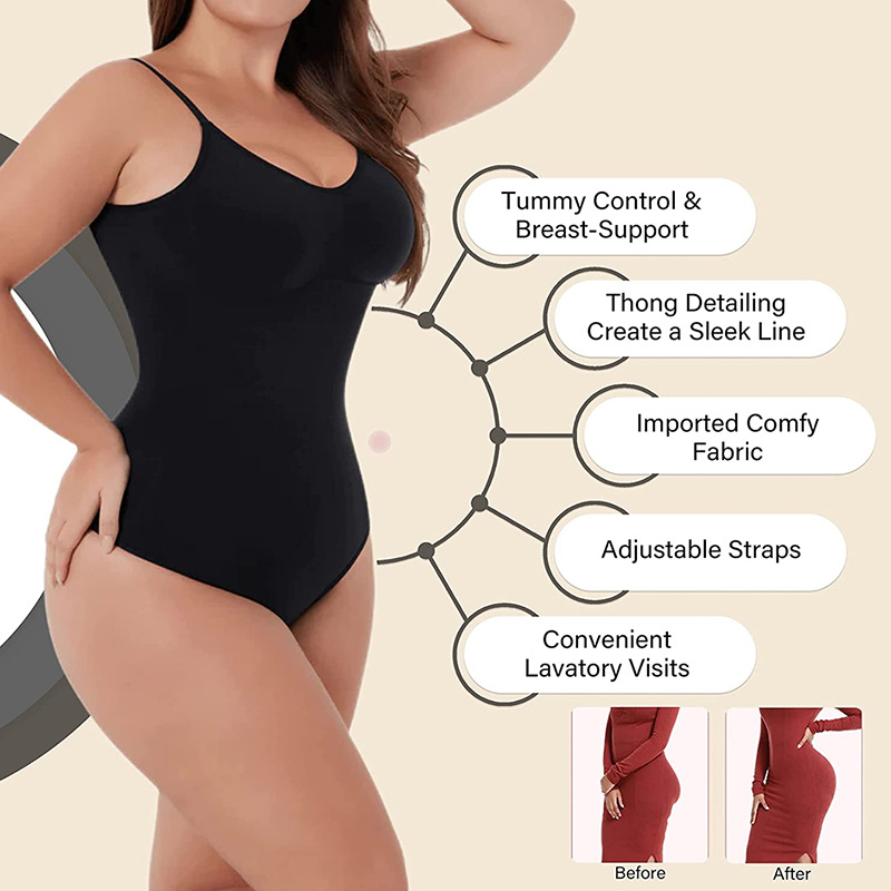 シームレスバックレススカルプティングボディスーツ、お腹引き締 - Shapewear Bodysuit Firm のレビューと価格