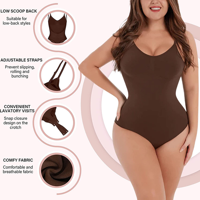 シームレスバックレススカルプティングボディスーツ、お腹引き締 - Shapewear Bodysuit Firm のレビューと価格