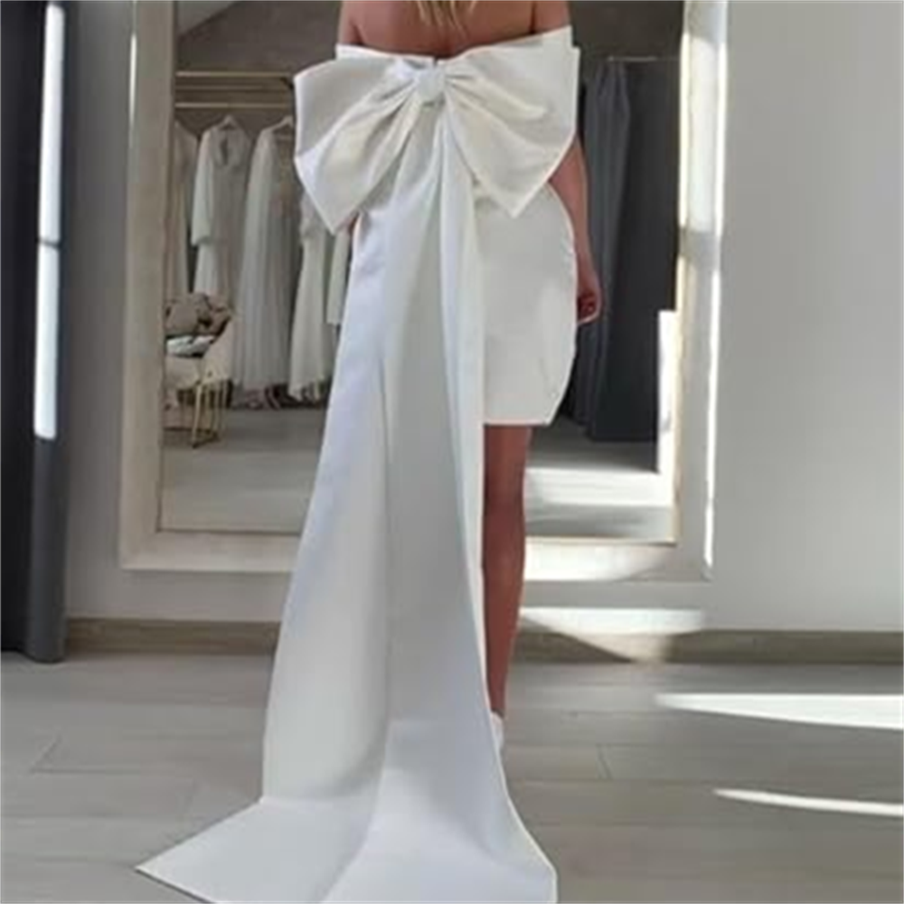 女性のための大きな蝶ネクタイ,ブライダルドレス,ウェディング - Robe Silk Women のレビューと価格