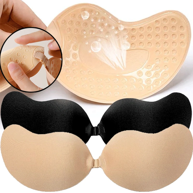 再利用可能な粘着式ニップルカバー A～Dカップ、シリコンパッ - Silicone Bra Adhesive のレビューと価格